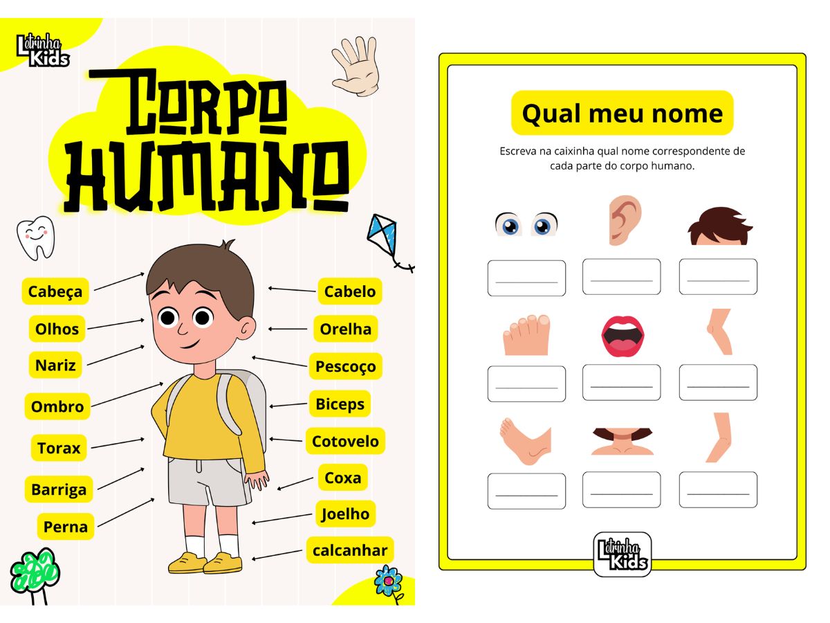 Ebook Corpo Humano — Atividades do Letrinha Kids