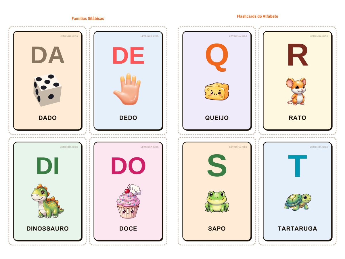 Flashcards Fonéticos — Alfabetização na prática